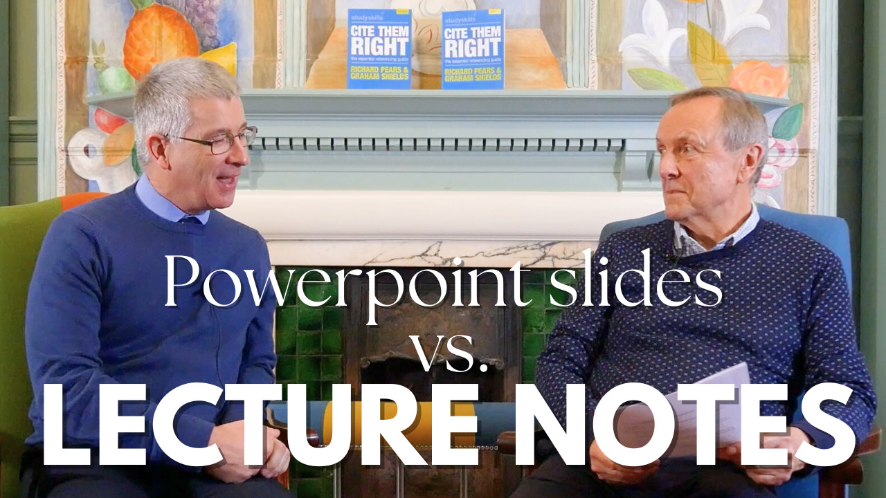 What is the difference between referencing PowerPoint slides compared to your own lecture notes?