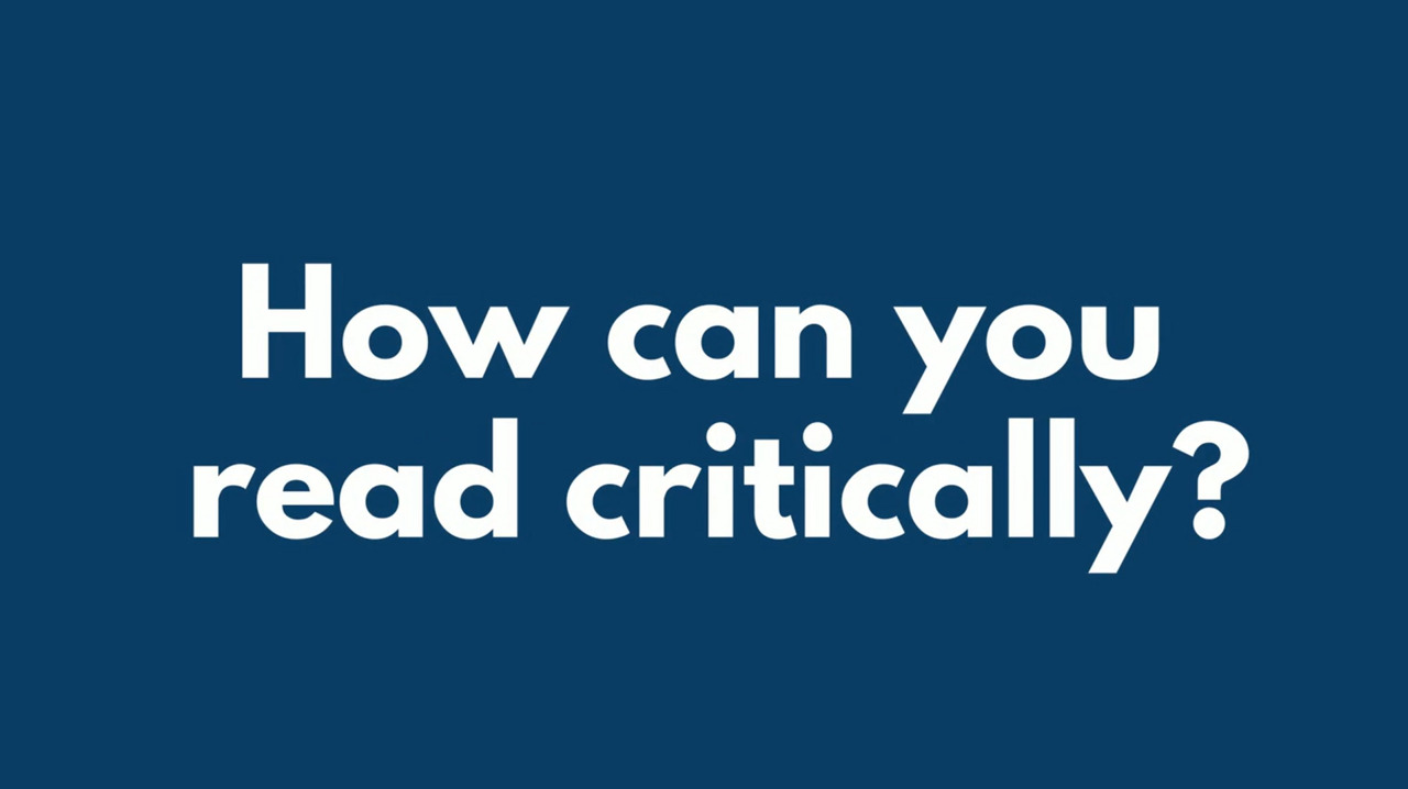 How can you read critically?