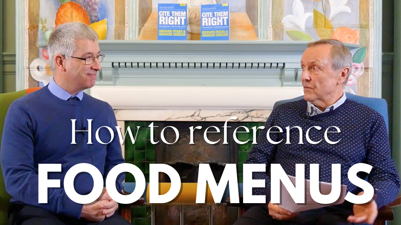 How can I reference a ‘food menu’?