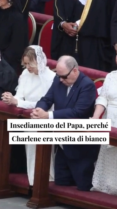 Perché Charlene si è vestita di bianco alla messa del Papa