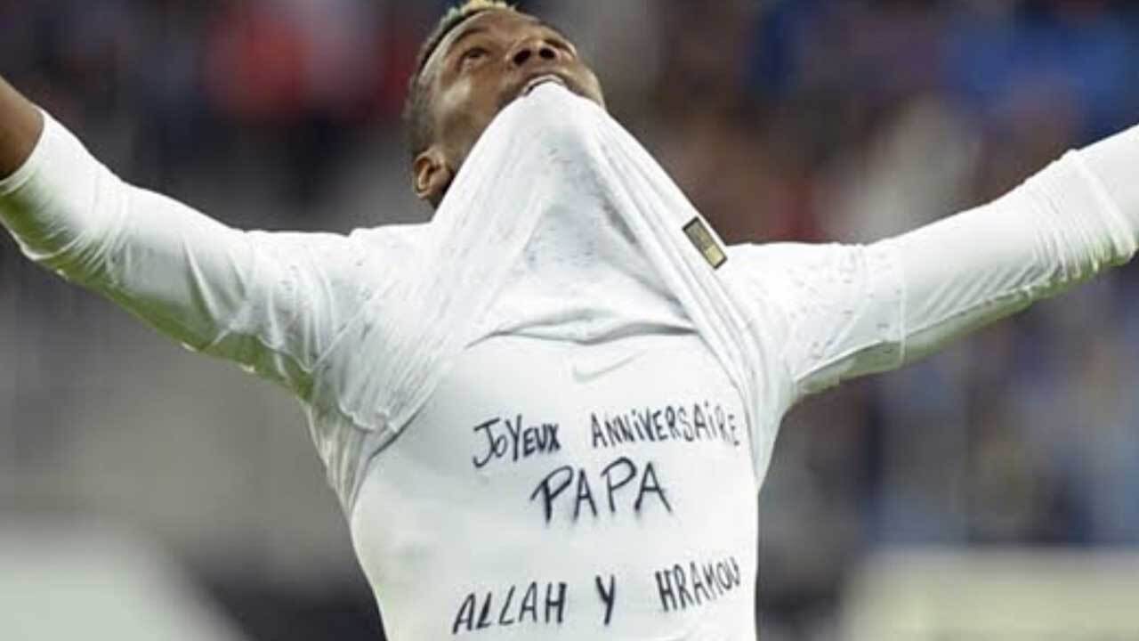 Heartwarming message Paul Pogba revealed on shirt when he scored a stunning  free-kick in France's win over Russia - Mirror Online