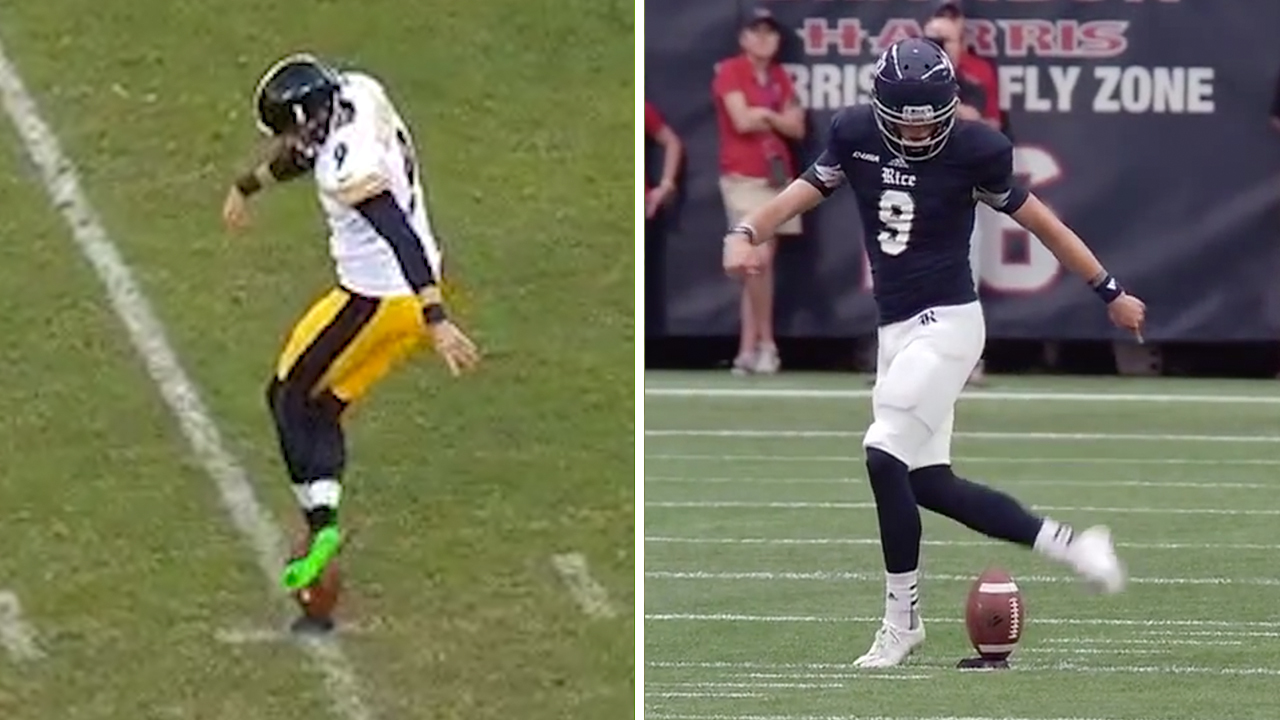 Pittsburgh Steelers kicker fails miserably at NFL's version of a rabona, Pittsburgh Steelers