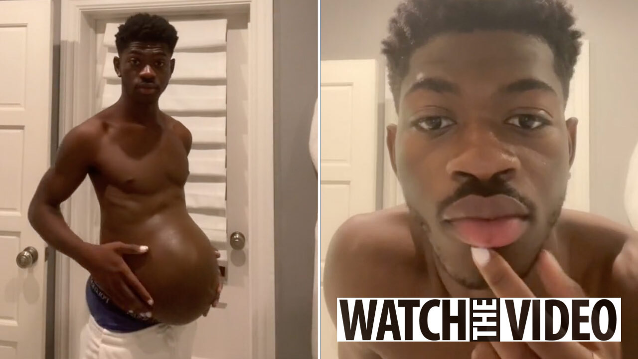 Lil Nas X hits back at trolls slamming his 'PREGNANCY' after he showed off fake baby bump to promote Montrero album | The US Sun