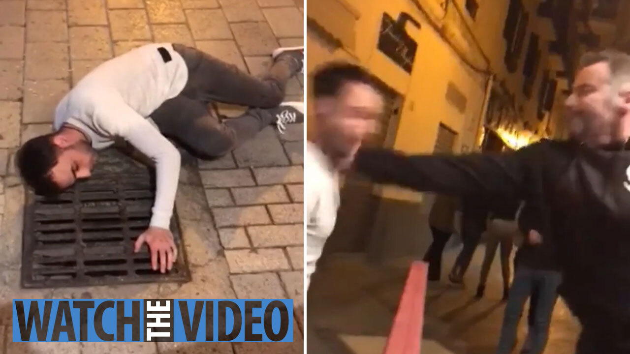 Eyewatering Moment Man Mountain Spanish Bouncer Knocks Skinny
