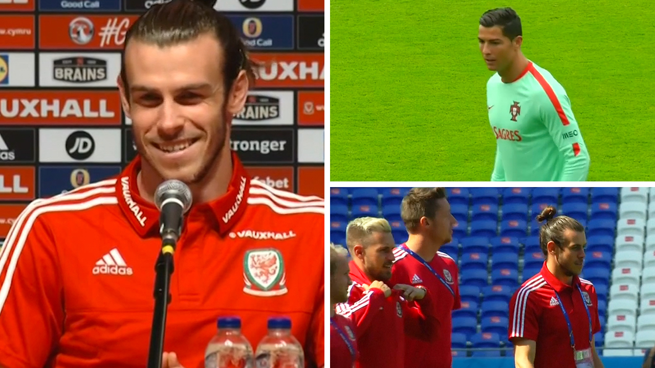 Gareth Bale lets his hair down during Wales' disappointing 1-1