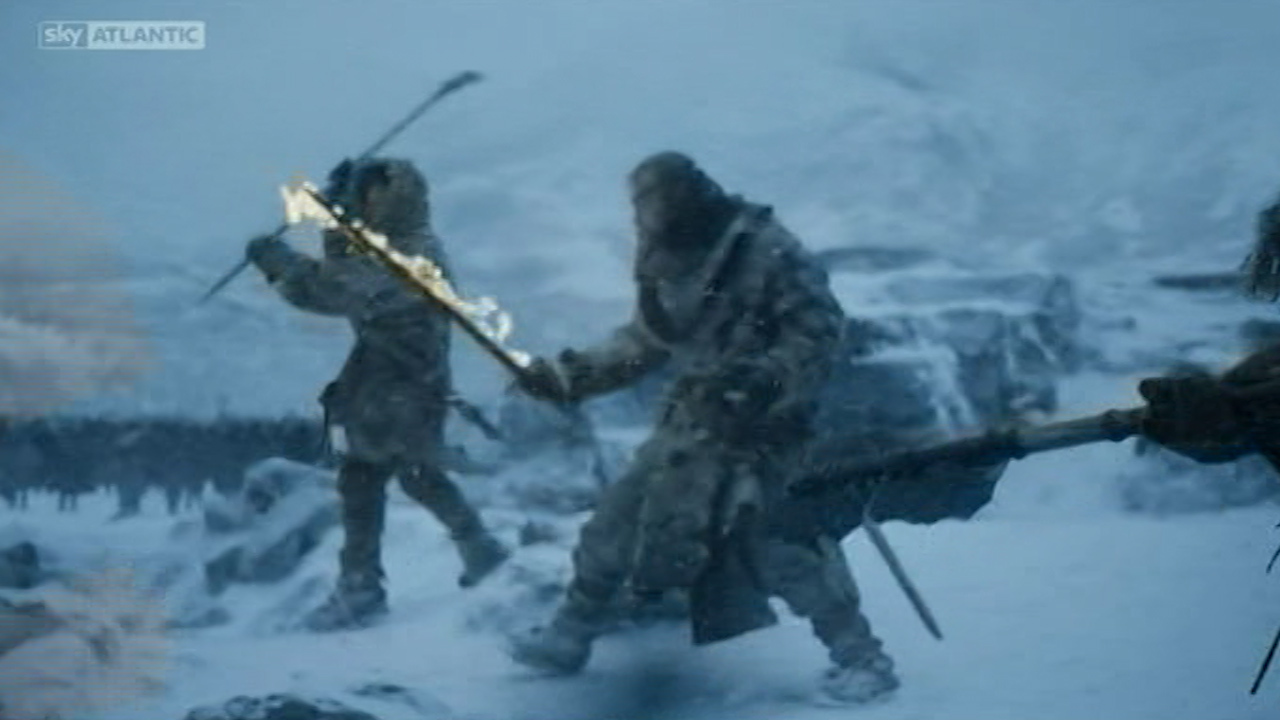 Game Of Thrones releases new behind the scenes footage showing how the  frozen lake battle was filmed - but did you spot the CGI mistake in the  episode? | The Sun