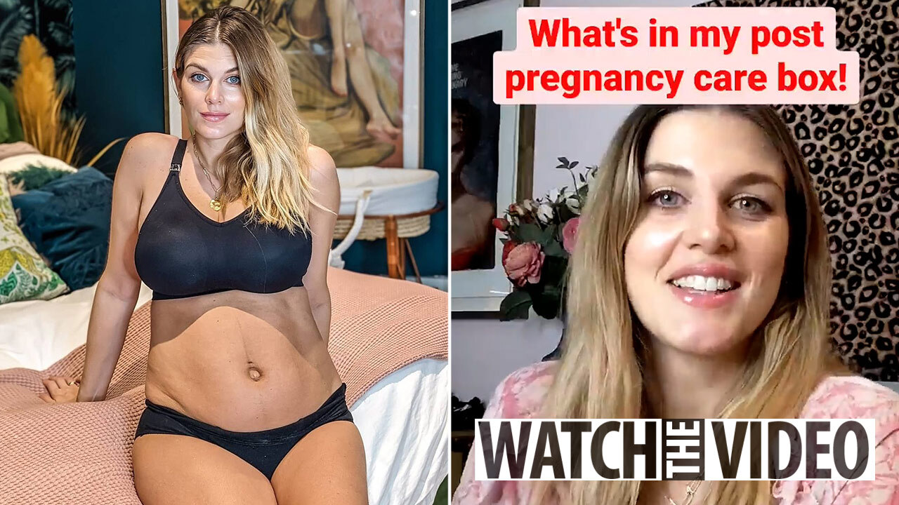 Ashley James poses in a black bikini as she gets candid about her  postpartum figure