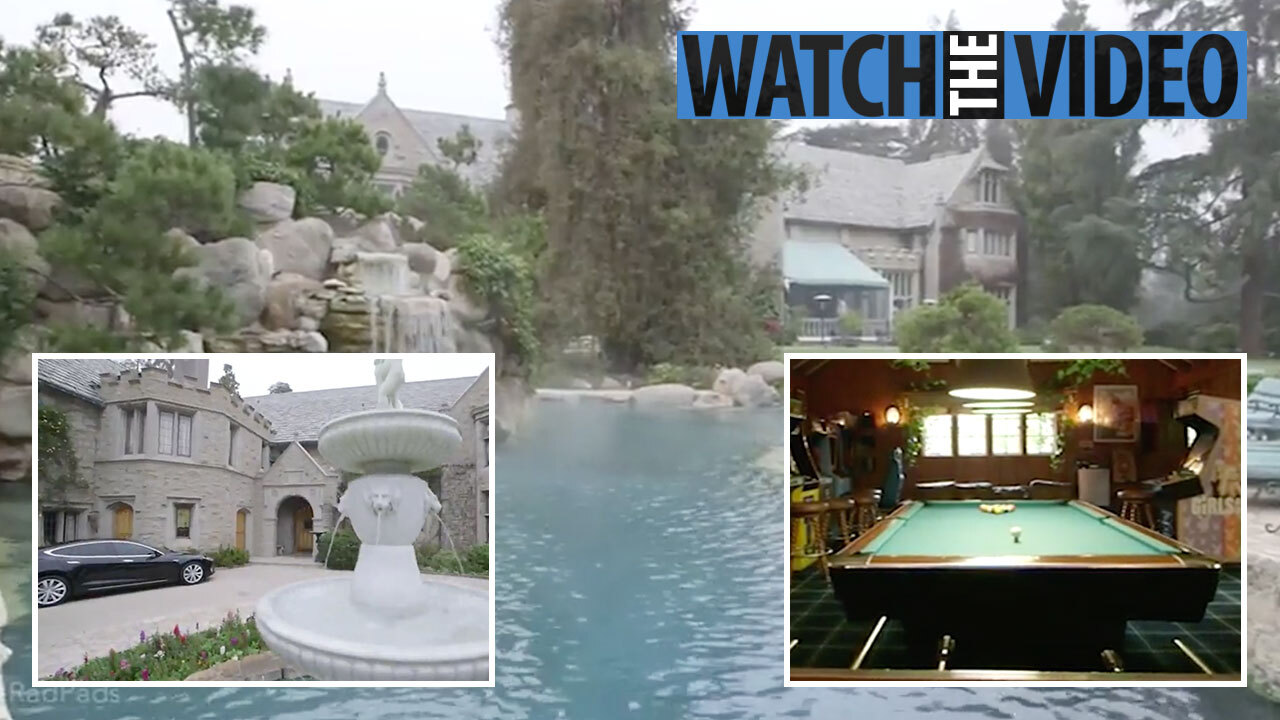 Pics Show Playboy Mansion S Renovation And Reveal Hugh Hefner S Grotto Party Pool Has Been Drained