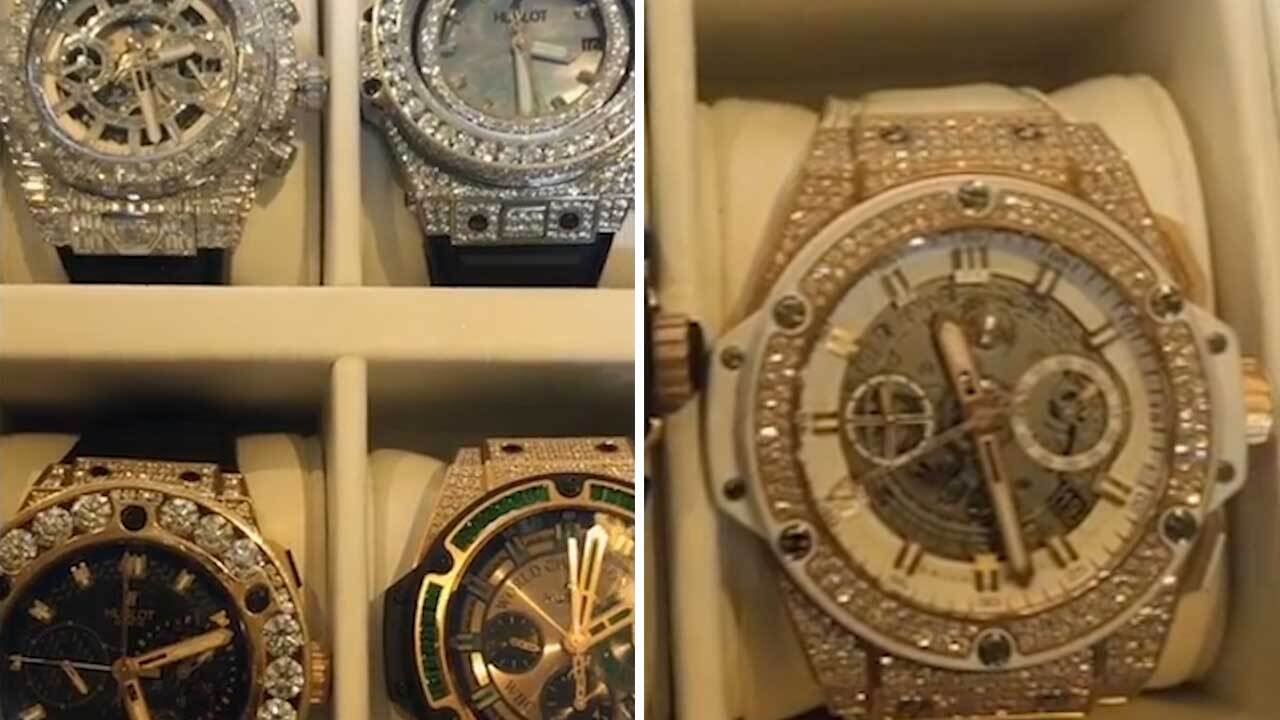 Floyd Mayweather shows off his incredible £14MILLION watch