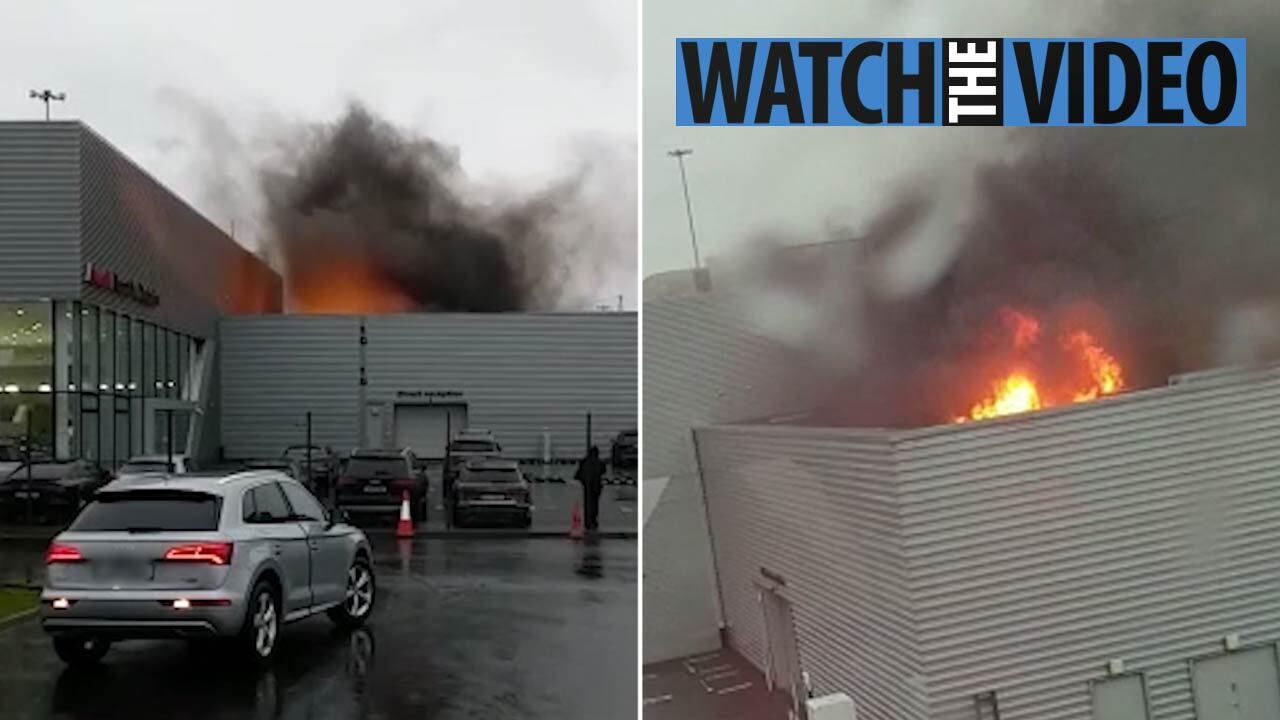 Huge Fire Breaks Out On Roof Of Audi Dealership In Finglas After