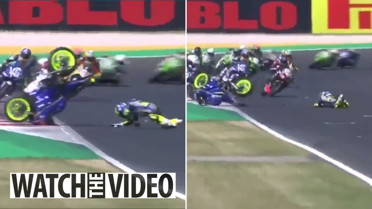 Heartstopping Moment Superbike Rider Kawakami Is Hurled From Bike But Miraculously Avoids Getting Run Over In Race