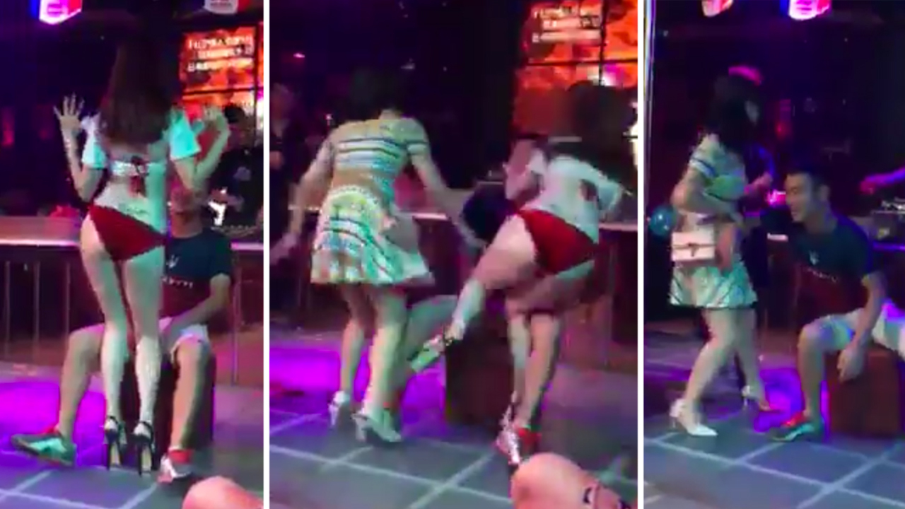 VIDEO This girl is NOT happy about her boyfriend receiving a lap dance from another woman The