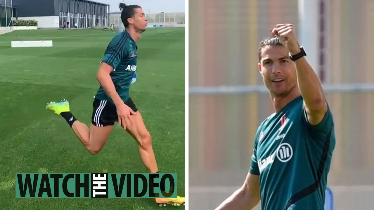 Cristiano Ronaldo Shows His Sculpted Quads in Training Session