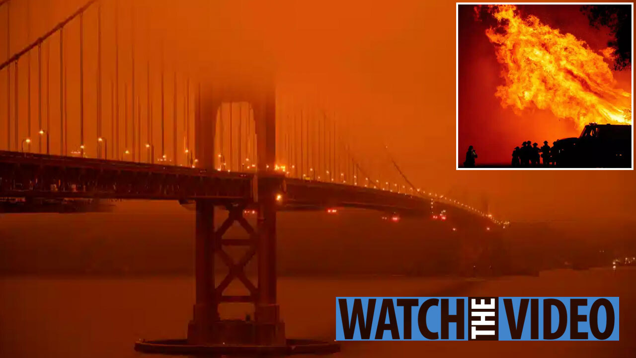 Horrific California wildfires create eerie biblical scene over San  Francisco Giants' Oracle Park with smoke in distance