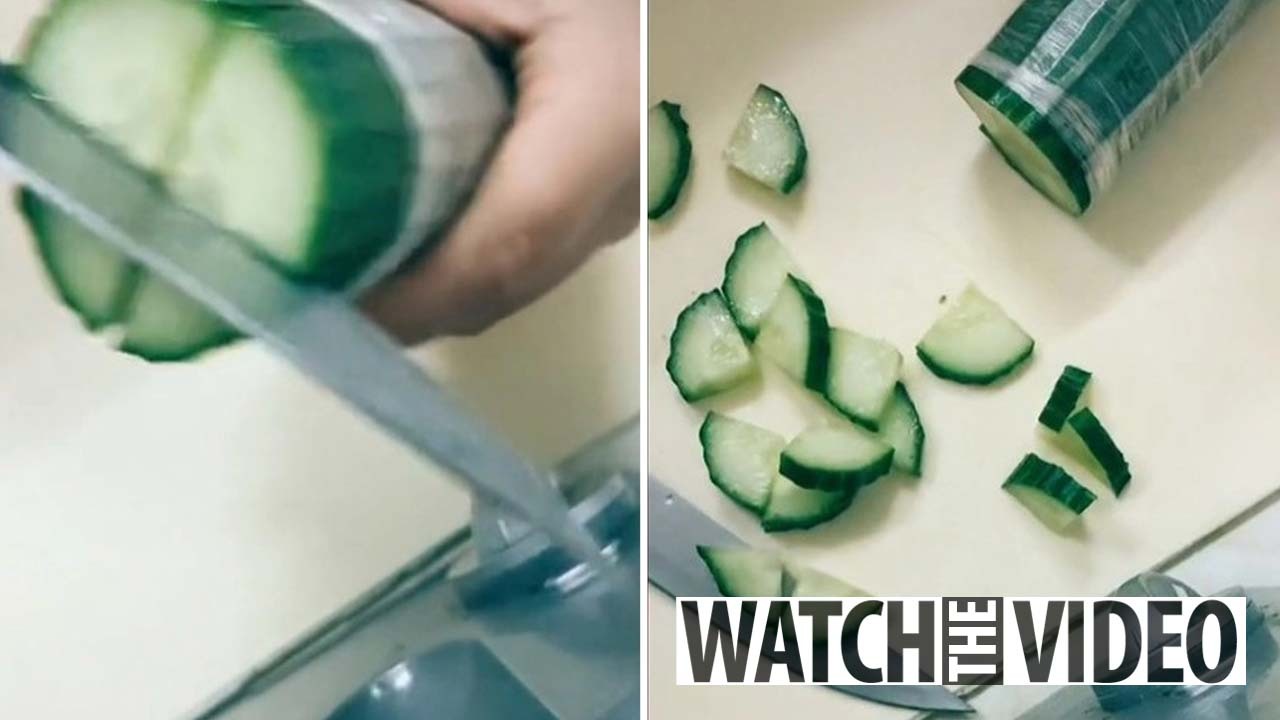 Kitchen Life Hack Video: Chop Vegetables With Pizza Cutter