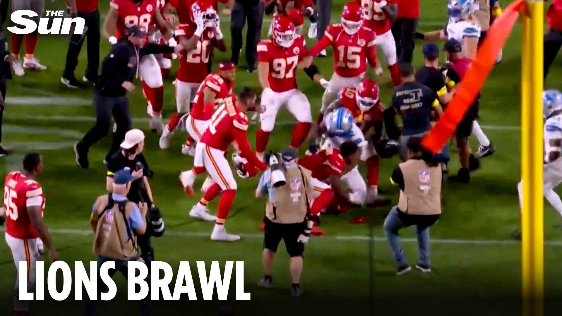 NFL launches investigation into Detroit Lions and Kansas City Chiefs fight with players set for huge fines