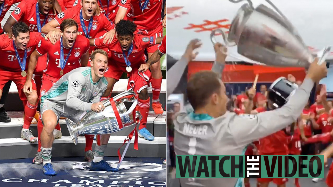 Hulking Leon Goretzka Shows Off Bulging Muscles And Ripped Body As Bayern Munich Star Holds Champions League Trophy
