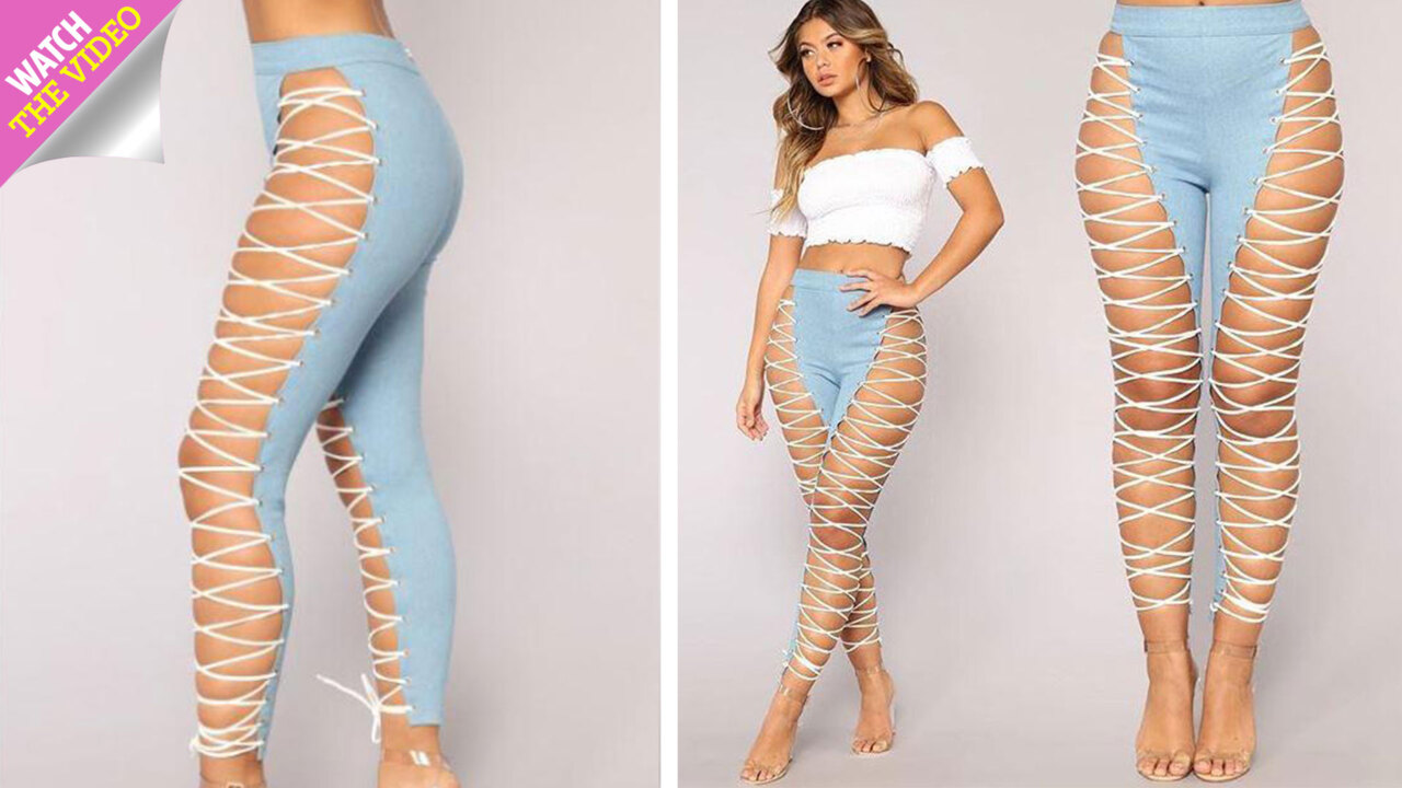 Fashion Nova is selling £23 suspender-style cut-out leggings that show off  half your bum… and there are mixed opinions on Instagram