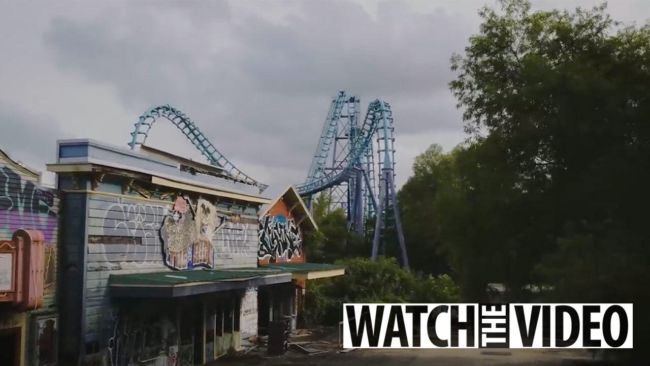 Inside the abandoned UK theme park with deserted dodgems broken