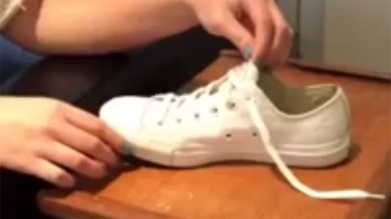 2 holes in converse shoes