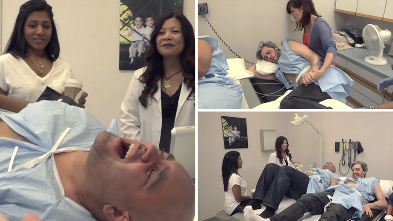 Two men use labor simulation to prove their wives 'exaggerate' agony of  childbirth - and painful realization that they couldn't be more wrong is  caught on film