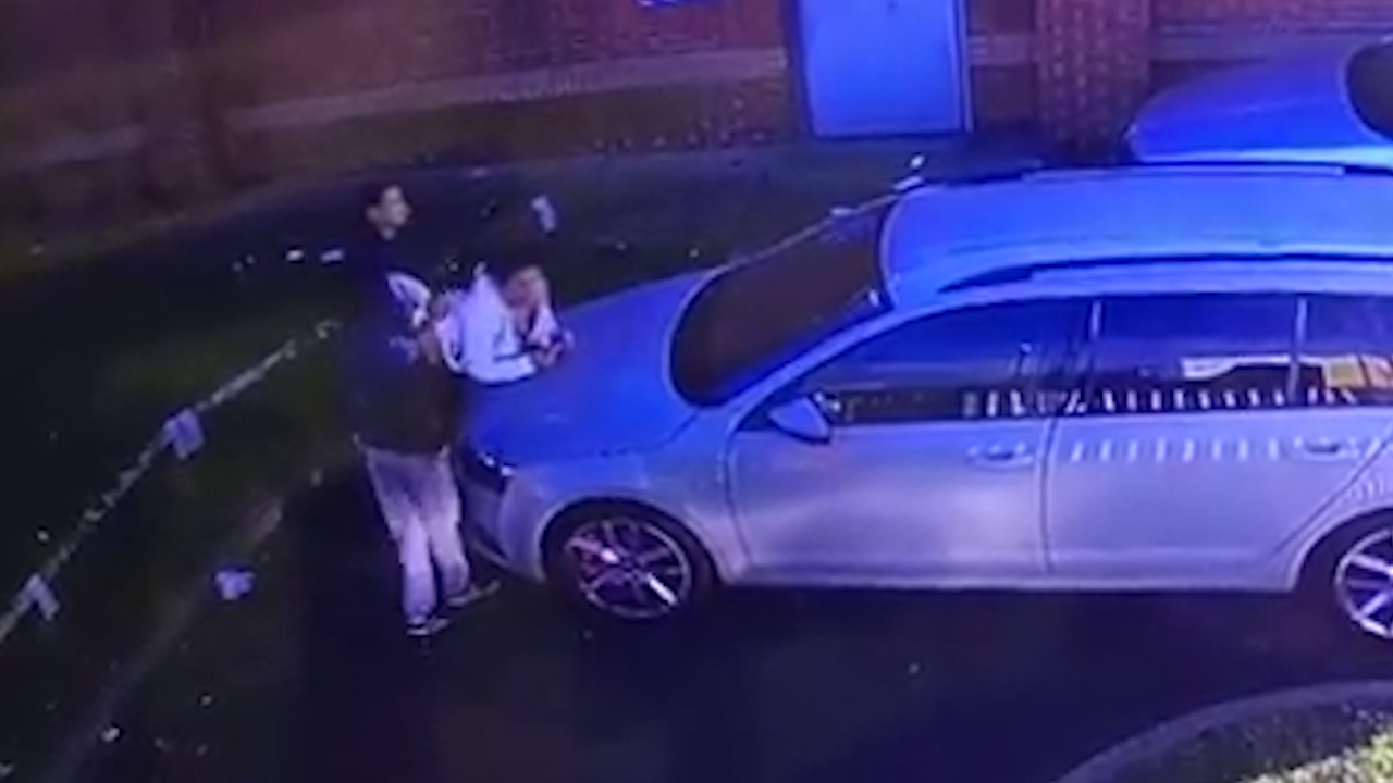 Incredible moment couple start having sex against a car around the back of  Asda - while letting another man WATCH | The Irish Sun