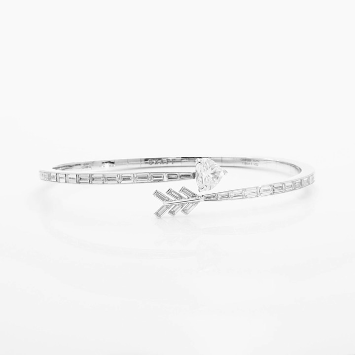 Bracelet rigide en diamants Duet en forme de flèche à enrouler autour du poignet