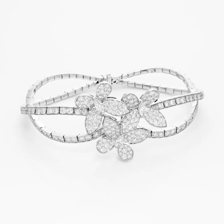 Bracelet en diamants Triple Pavé Butterfly