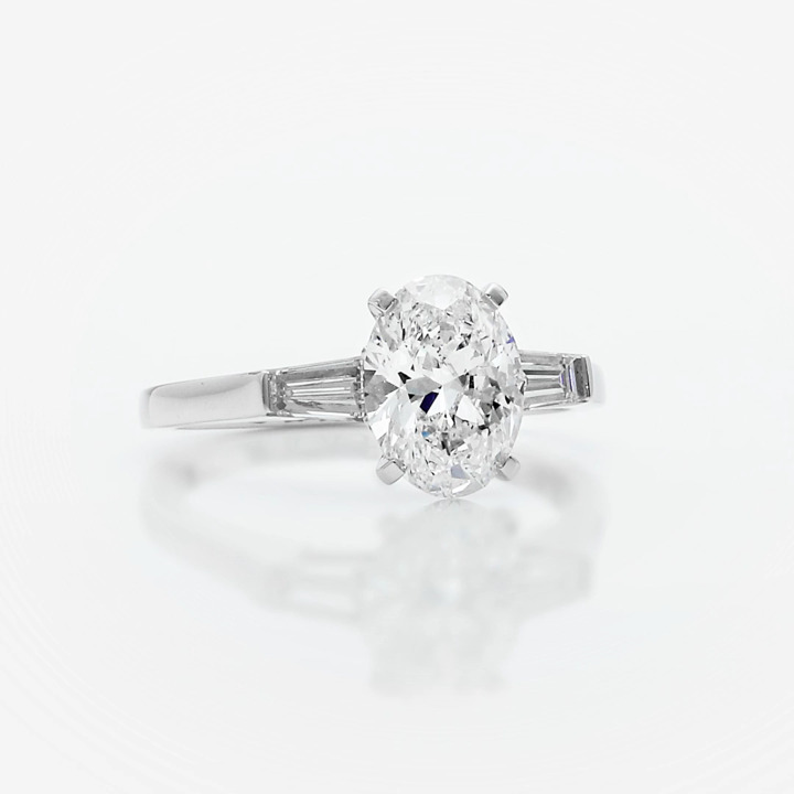 Promise Oval Diamond Engagement Ring