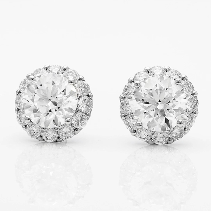 Icon Round Diamond Stud Earrings