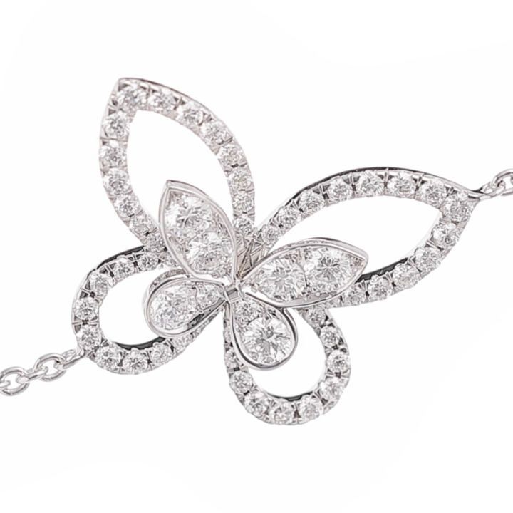 Butterfly Silhouette Diamond Bracelet