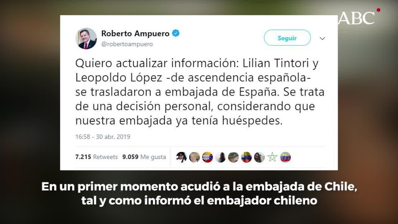 Leopoldo López y su familia acuden a la embajada de España en Caracas