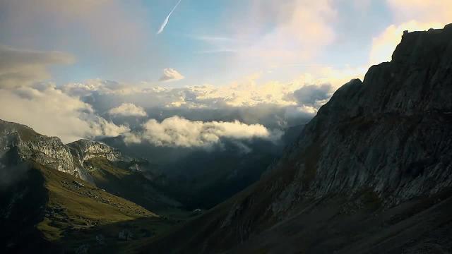 El tren cremalera, camino de la cumbre del Pilatus