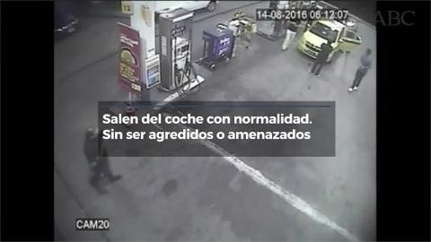 Video: la cámara de seguridad de la gasolinera desmonta la versión de los nadadores