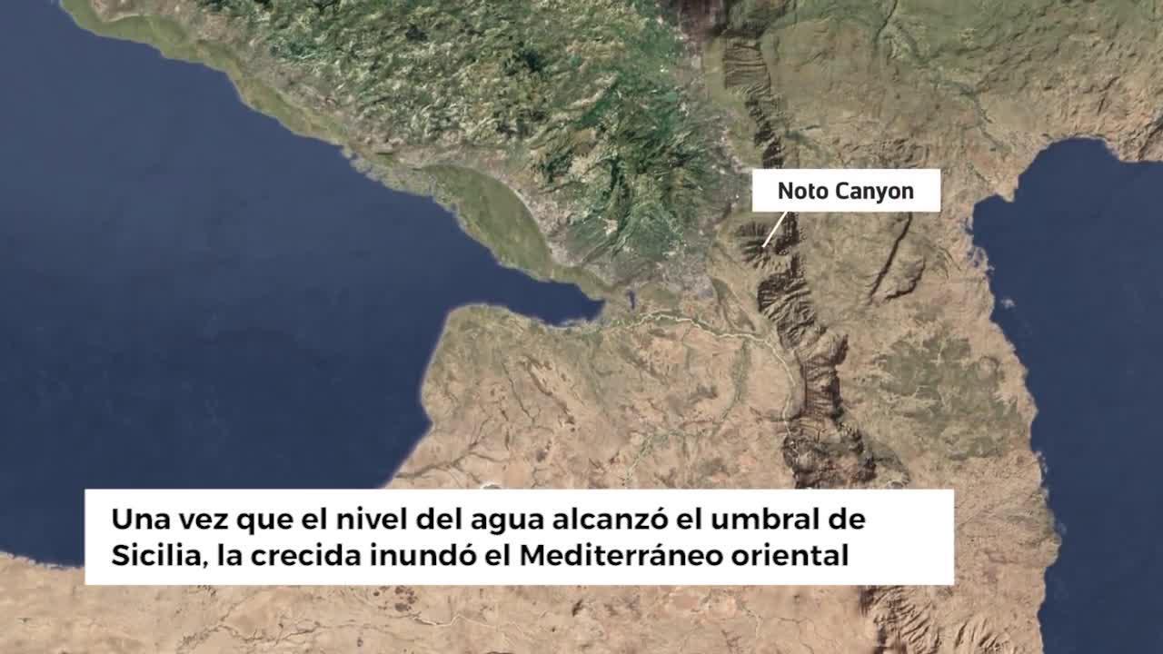 Para que el Mar Mediterráneo se llenara se produjo una gran inundación a través del estrecho de Gibraltar