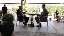 El Rey y el presidente de Portugal, de almuerzo en la plaza de Oriente