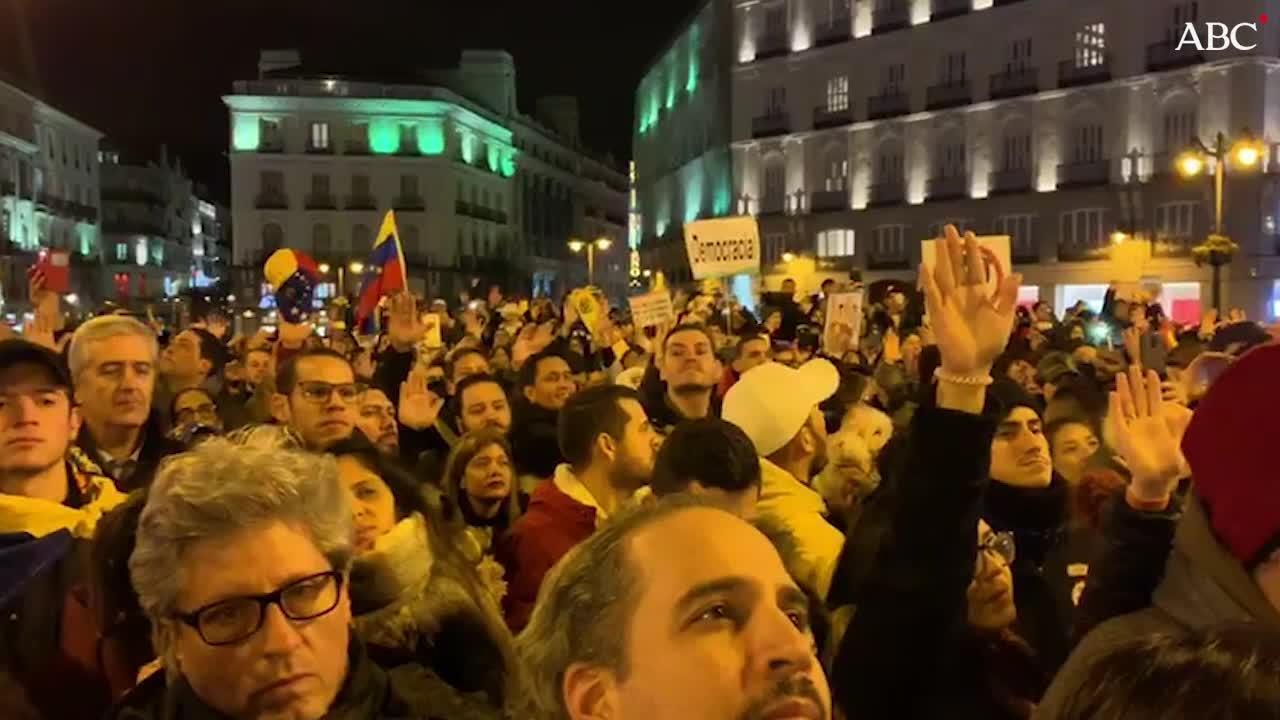 Así han vivido los venezolanos en Madrid el discurso de Juan Guaidó