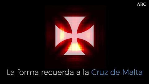 En rojo, el holograma de un fotón individual obtenido en el experimento real. En azul, la predicción teórica de la forma que debería tener ese fotón. Ambas coinciden a la perfección