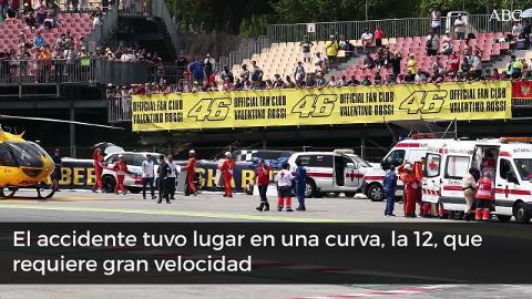 Los médicos del circuito atienden a Salom poco después de su accidente