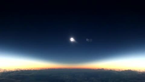 Un instante del eclipse que emocionó al científico