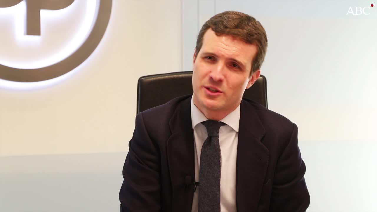 Pablo Casado: «El PSOE tiene la responsabilidad histórica de coser el pacto constituyente»