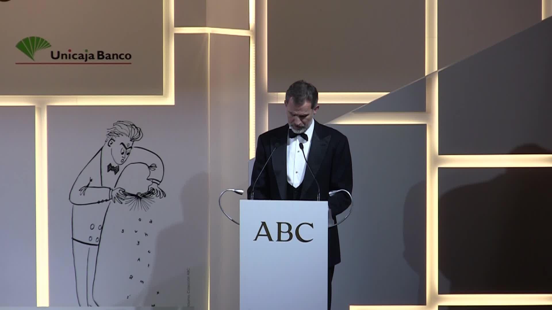 El Rey Don Felipe, durante su discurso