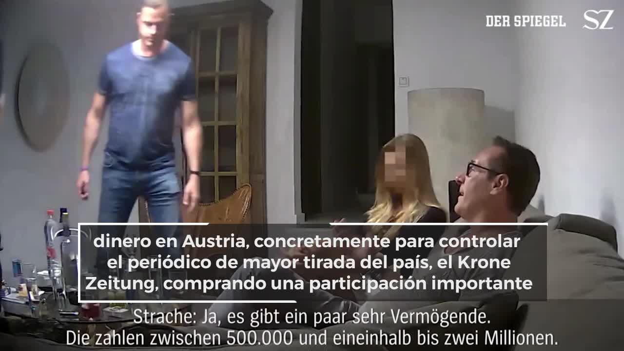 Christian Strache y Johann Gudenus, en la reunión en Ibiza