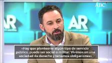 A Santiago Abascal le gustaría recuperar la obligación de prestar un «servicio militar o social»