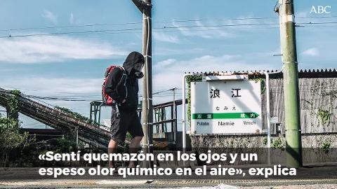 El fotógrafo, en uno de los supermercados abandonados de Fukushima