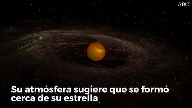 Representación artística de un «Neptuno caliente», un planeta gaseoso cercano a su sol