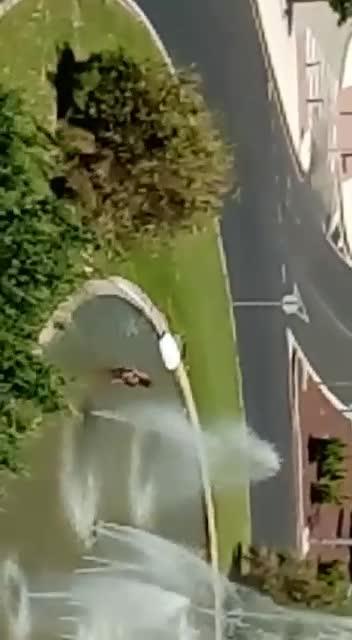 El vídeo del baño de la mujer semidesnuda en la fuente del Polígono