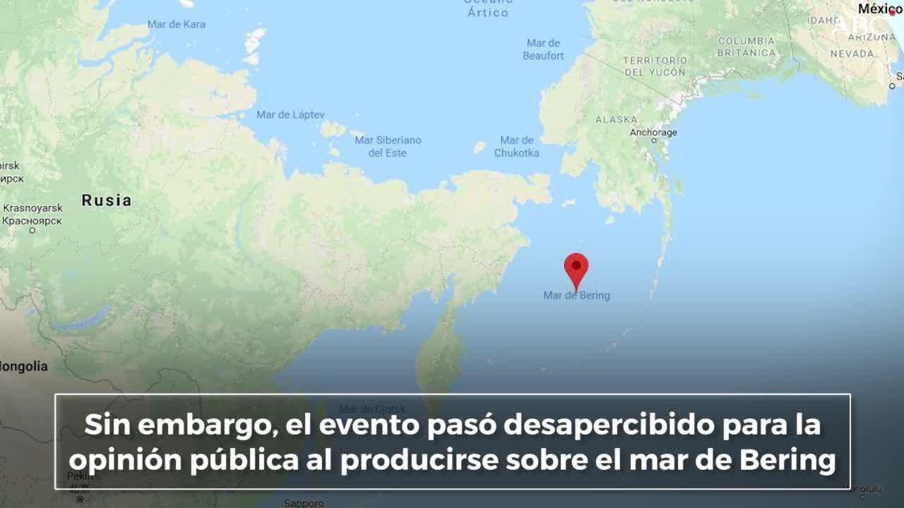 Un asteroide impactó en el mar de Bering a finales de 2018