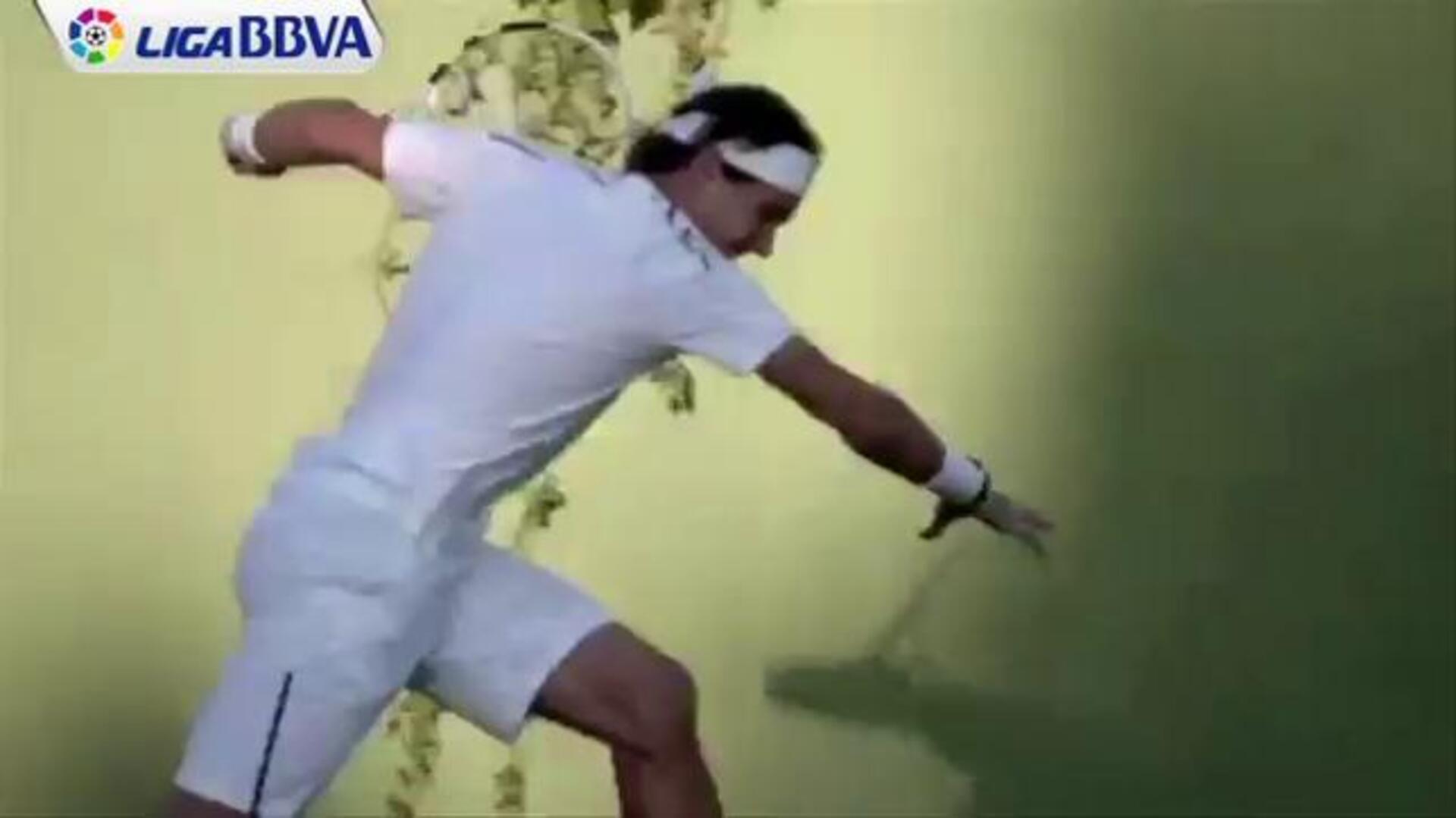 Cristiano Ronaldo y Nadal se retan en una pista de tenis