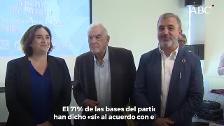 Las bases de BComú avalan a Colau para repetir como alcaldesa con el apoyo del PSC